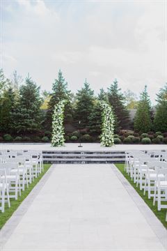 Asymmetrical Broken Wedding Arch - White Colors