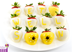 The Fruit Factory - chocolate covered strawberries, white chocolate, chocolate drizzle - New City NY