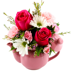 Pretty in Pink Tea Pot