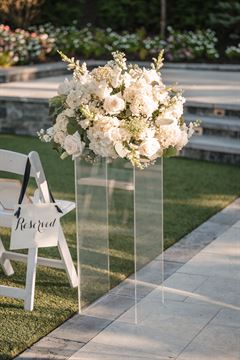 Floral Stands - White Flowers With an Acrylic Stand