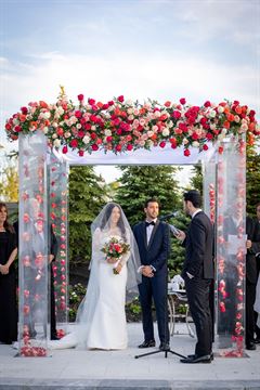 Acrylic Chuppah - All Roses