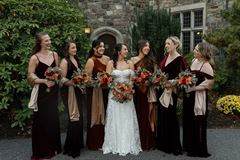 Fall Colors Bridesmaid Bouquets