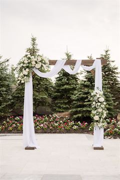 Wooden Wedding Arch - Ivory Colors
