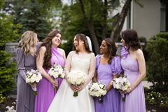 White & Lavender Colors Bridesmaid Bouquet