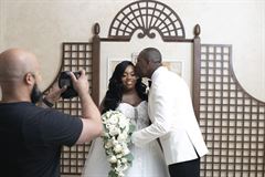All White Roses Cascading Bridal Bouquet