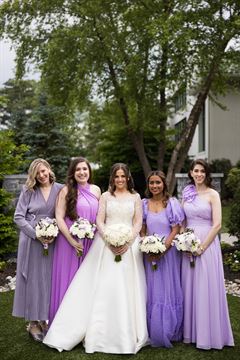 White & Lavender Colors Bridesmaid Bouquet