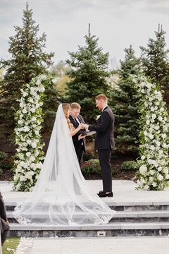 Asymmetrical Broken Wedding Arch - White Colors