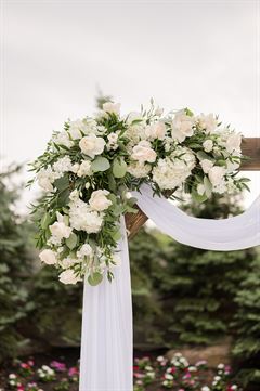 Wooden Wedding Arch - Ivory Colors